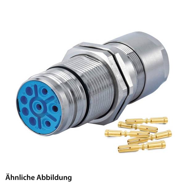 799918424K HUMMEL SET Kontakte M23 Leistung Wanddurchführung Kupplung, Crimpein. gerade Polzahl