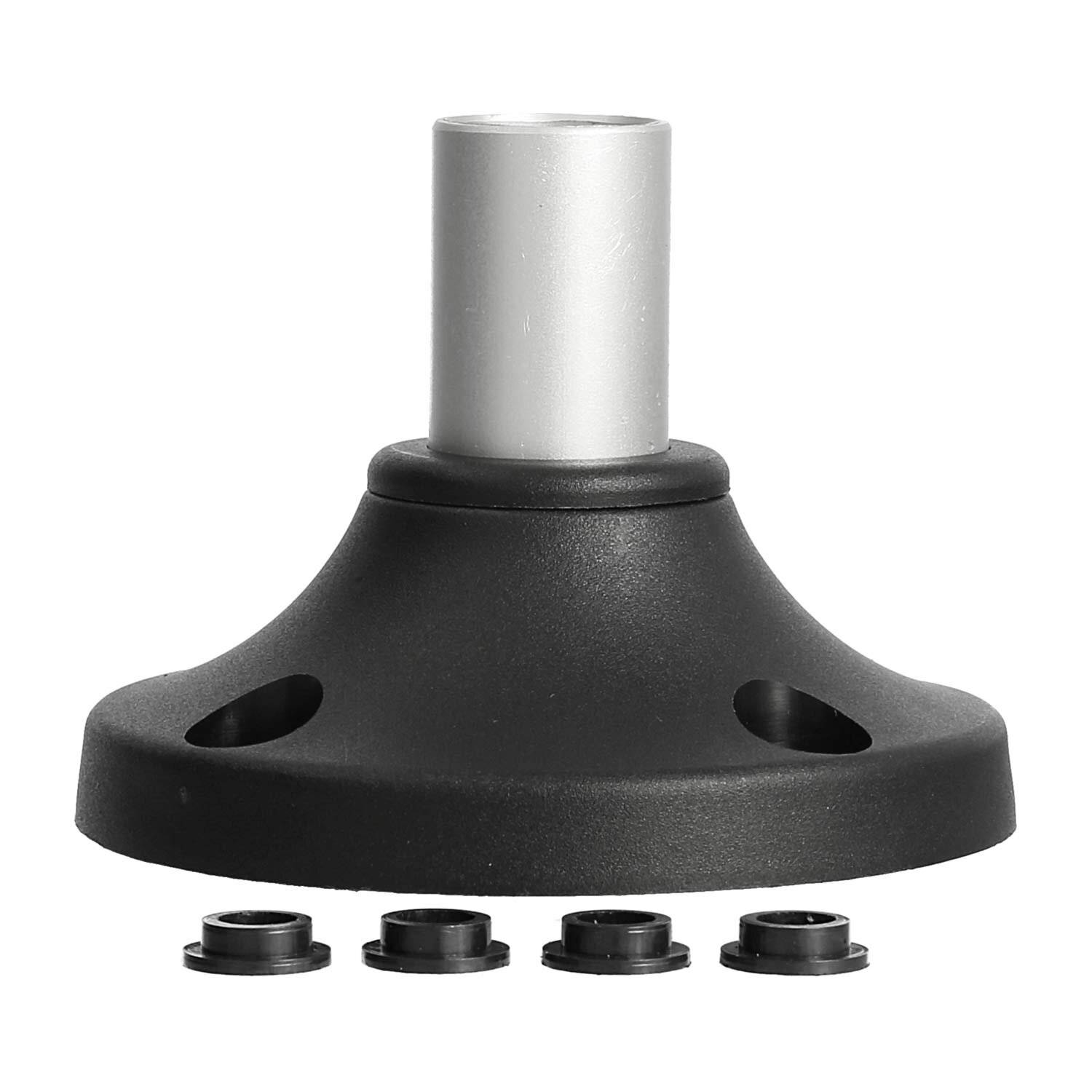 STEX24 Kunststofffuß mit Aluminiumrohr für Signalsäule schwarz / silber, 50/70mm SH20/231 101 Anschraubloch 56,0mm x-2
