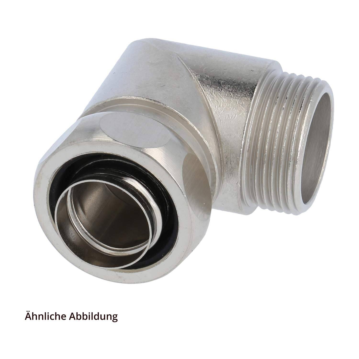 USW-M Metallverschraubung 90 Grad Winkel Gewinde M16x1,5 Schlauch-Außendurchmesser 14,0mm-0