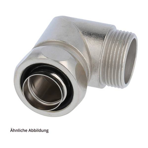 USW-M Metallverschraubung 90 Grad Winkel Gewinde M16x1,5 Schlauch-Außendurchmesser 14,0mm