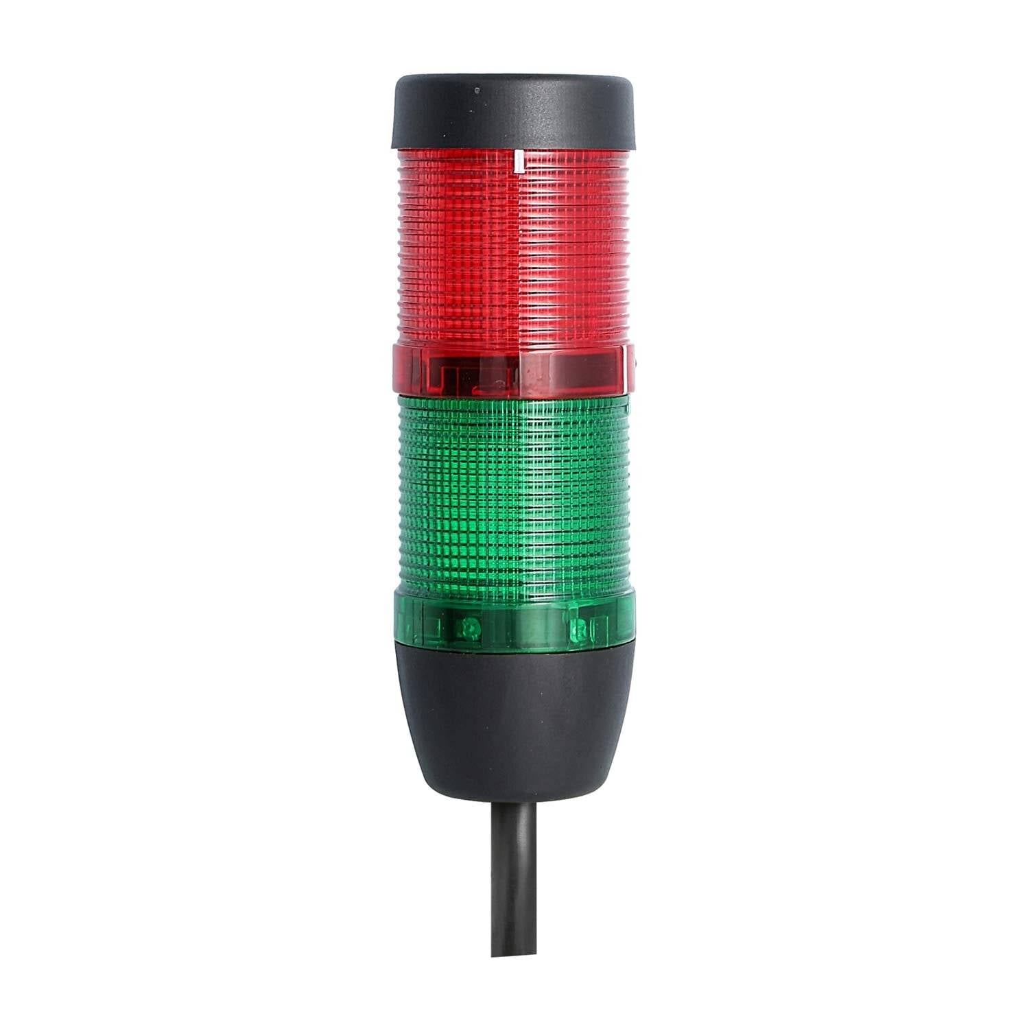 STEX24 Signalsäule grün-rot, 50mm, 24V AC/DC, LED-Dauerlicht Kabel 2,5 Meter, SS50-OB2/24 149 Anschlusstechnik:-2