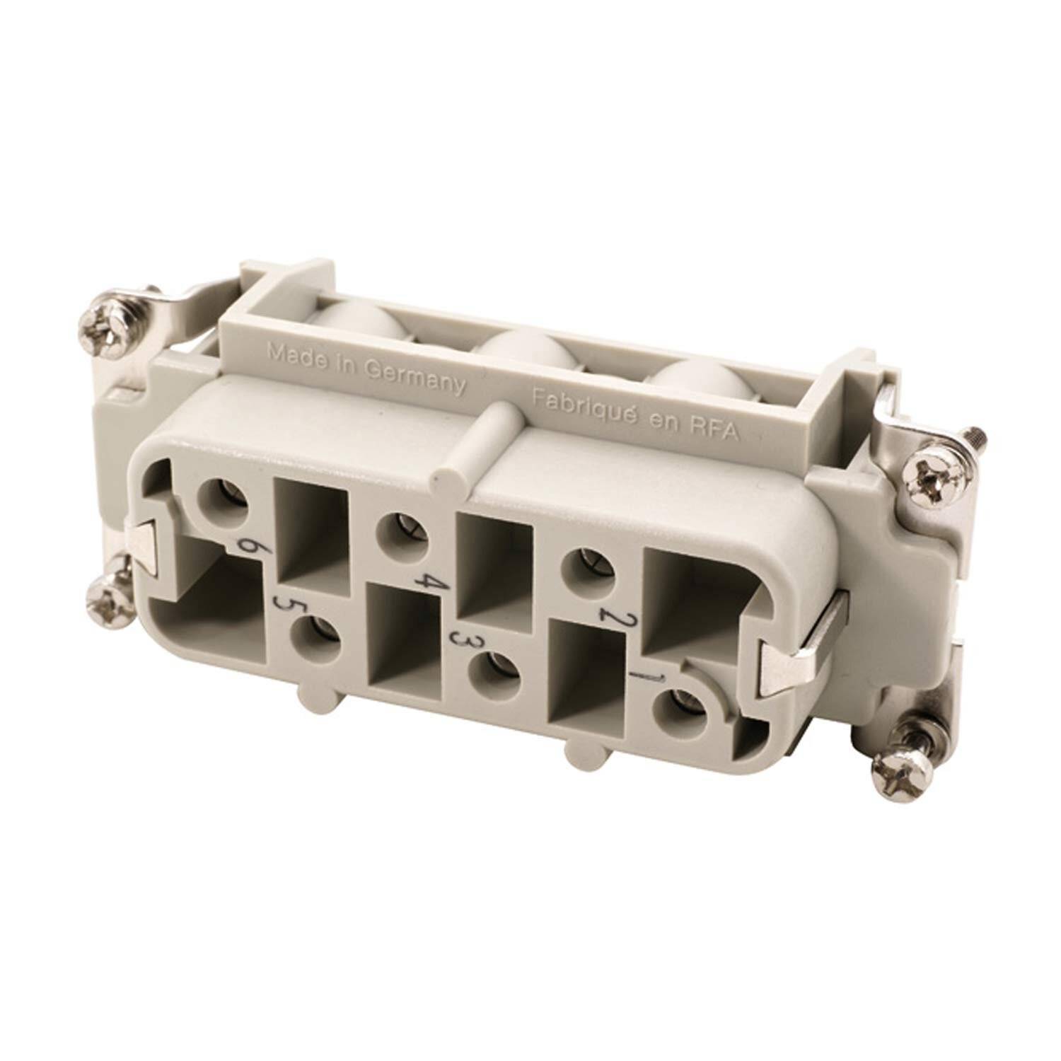 HARTING Han 6HsB Buchseneinsatz (F) Schraubanschluss, 6-polig+PE 400V/690V, 35A - 1 Stück-2