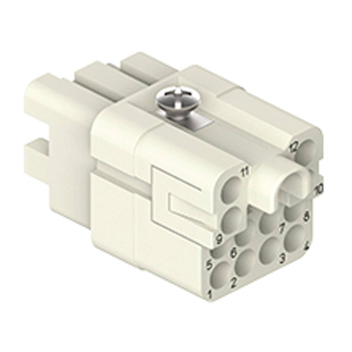 Buchseneinsatz, Größe 21.21, 12P+PE, 7,5A, 250V, für CIF Q12 2.4 - 1 Stück-2
