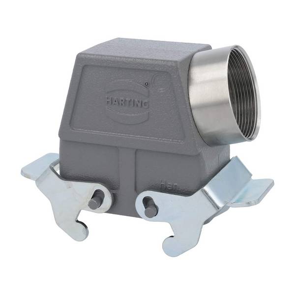 04300100570 Harting Han 10B Tüllengehäuse hoch, 1xM40 seitlicher Kabelabgang, 2 Querbügeln