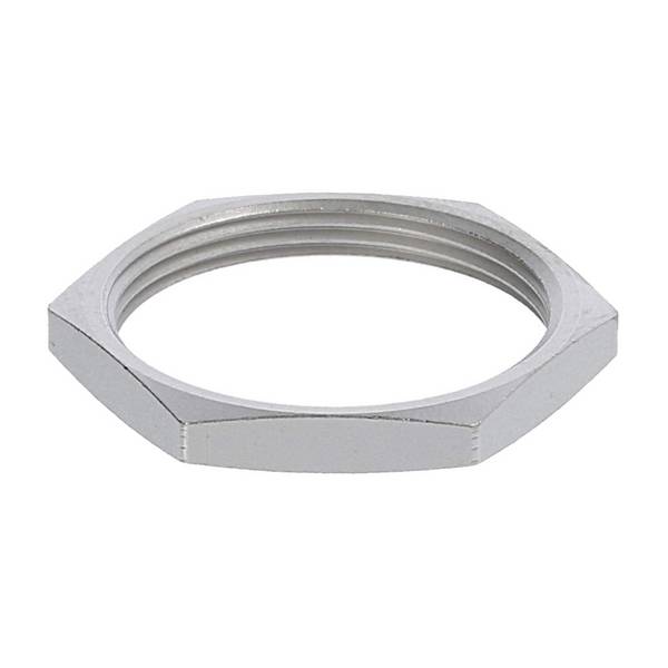 Gegenmutter M18x0,75 GMS-M18 Sechskant Messing CuZn vernickelt Farbe silber - 1 Stück