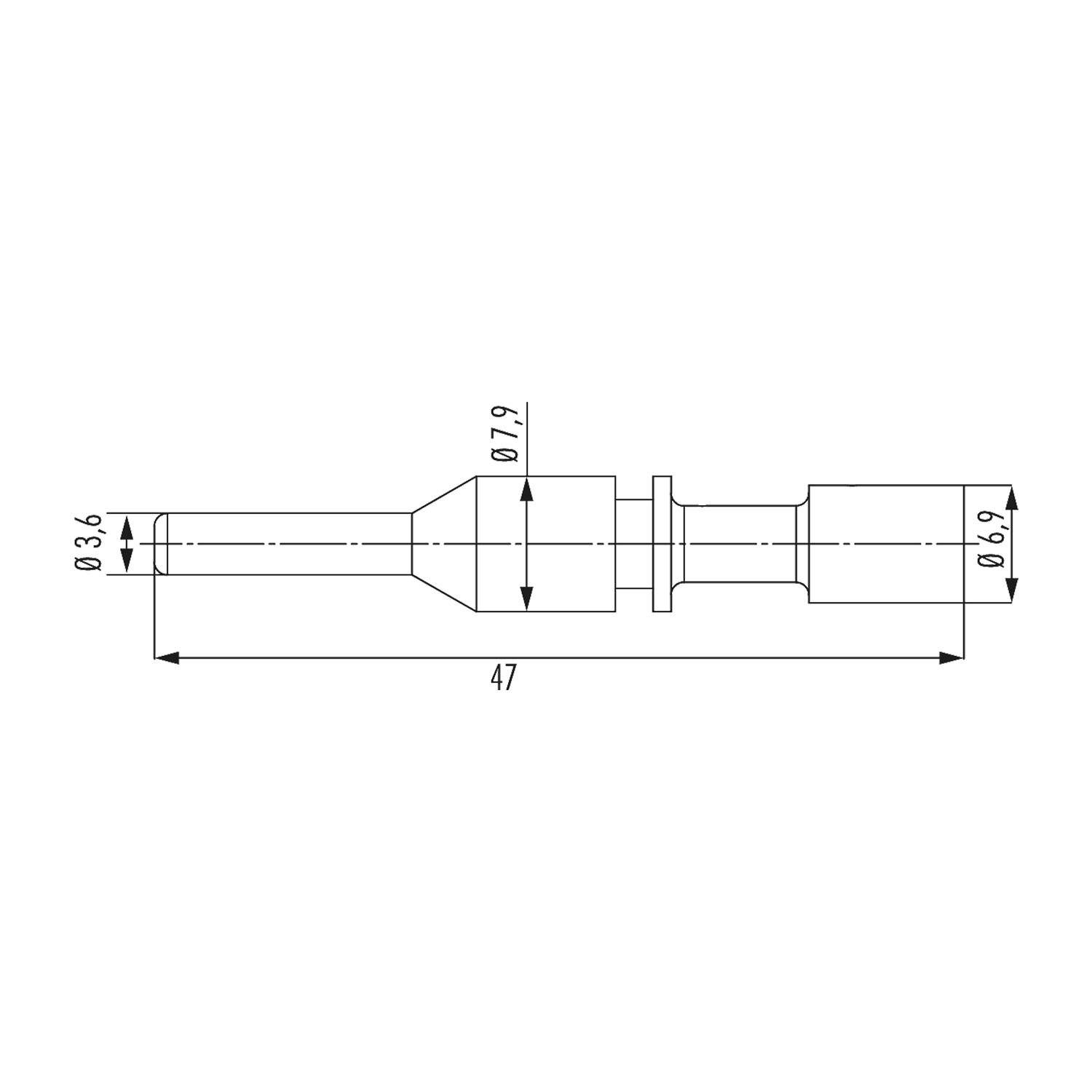 Symbolbild für 7015953611 Hummel M40 Power Leistungs-Crimpkontakt Kontaktstift M 6mm² gold Werkstoff Messing