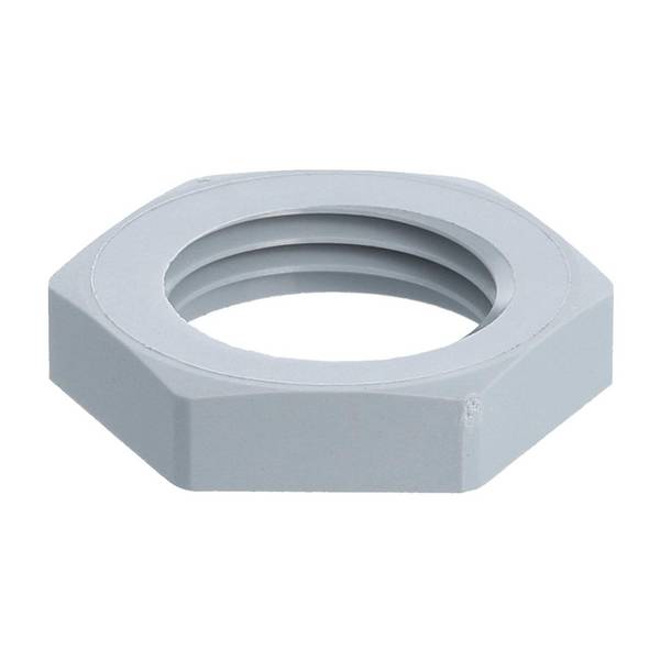 10062713 WISKA Gegenmutter M16x1,5 GPA-M16 Sechskant Polyamid PA Farbe silbergrau RAL 7001 - 1