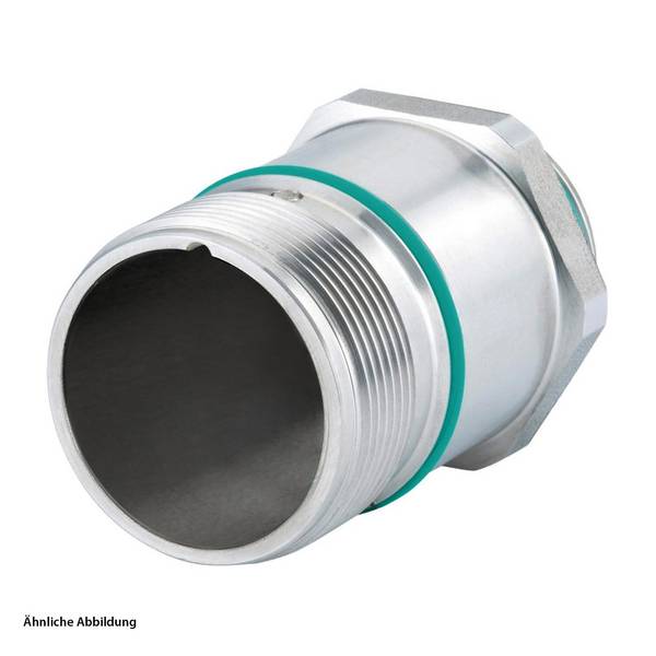 7621400000 Hummel M23 Leistung INOX Geräteteckverbinder gerade Vorderwand Farbe silber - 1 Stück