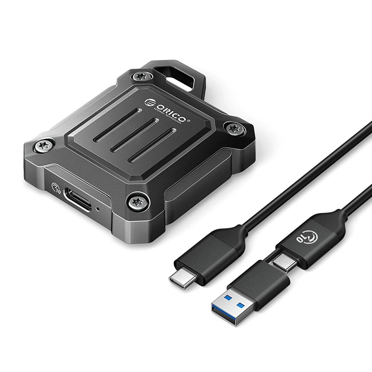 Orico XAM2 M.2 2230 USB-C 3.2 Tactical Verstärkter Festplattenschacht - Schwarz-0