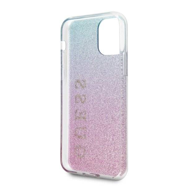 Guess GUHCN58PCUGLPBL iPhone 11 Pro rose blau/pink blau Hartschalenetui Glitter Gradient-4