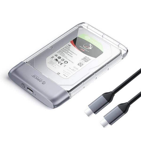 Orico TX25C3 2,5″ HDD/SSD USB-C 5Gb/s Festplattenlaufwerk - Transparent