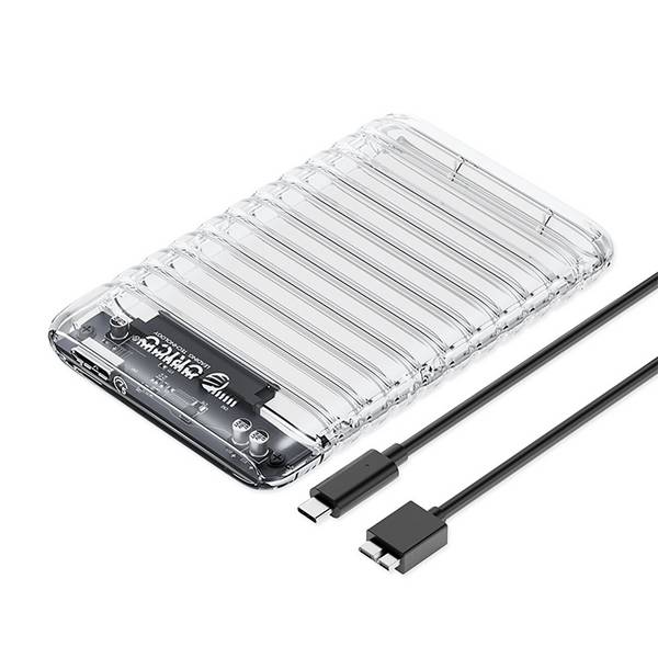 Orico 2139U3-V1 2,5″ HDD/SSD USB Micro-B 5Gb/s Festplattenlaufwerk - Transparent