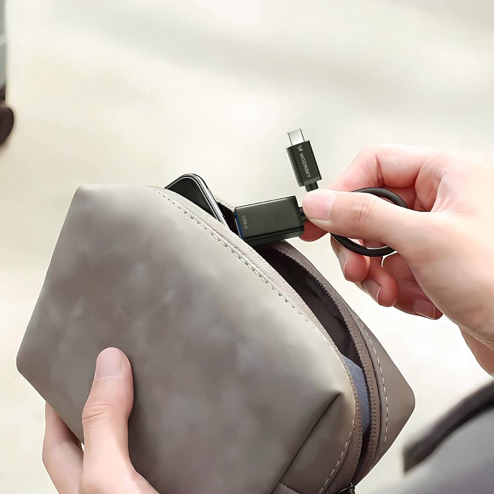 Wozinsky WOTGY1S USB-C 3.0 männlich - USB-A weiblich OTG Adapter Schwarz-1