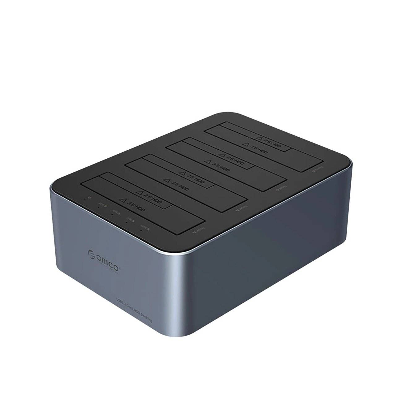 Orico 6646C3-C Dockingstation 4 Laufwerke Offline-Klonfunktion, 2,5″/3,5″ SATA HDD/SSD, Grau-0