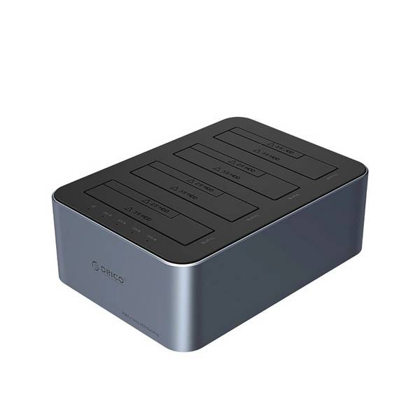 Orico 6646C3-C Dockingstation 4 Laufwerke Offline-Klonfunktion, 2,5″/3,5″ SATA HDD/SSD, Grau