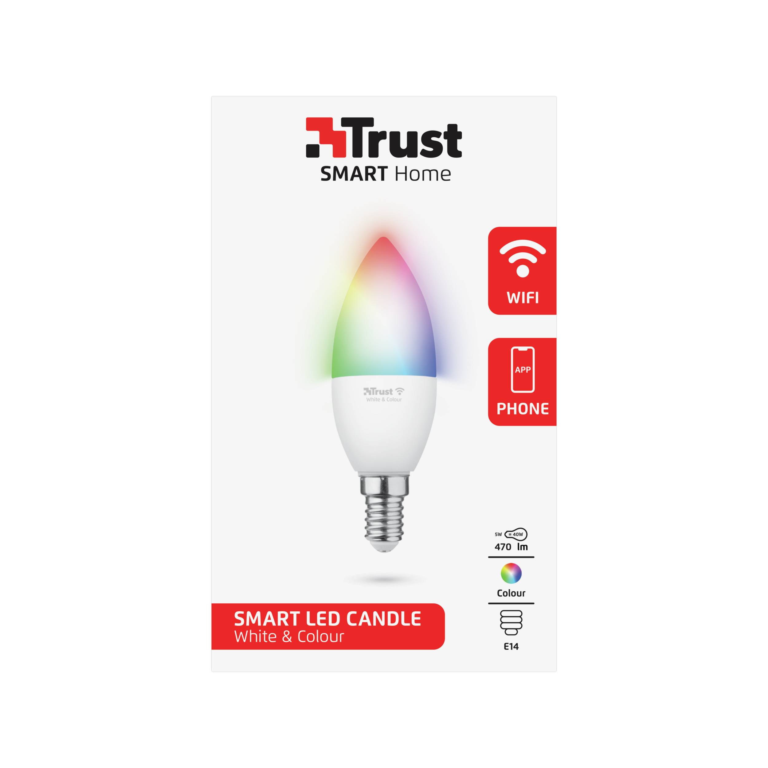 71280, Intelligentes Leuchtmittel, WLAN, Weiß, LED, E14, Kerze-1