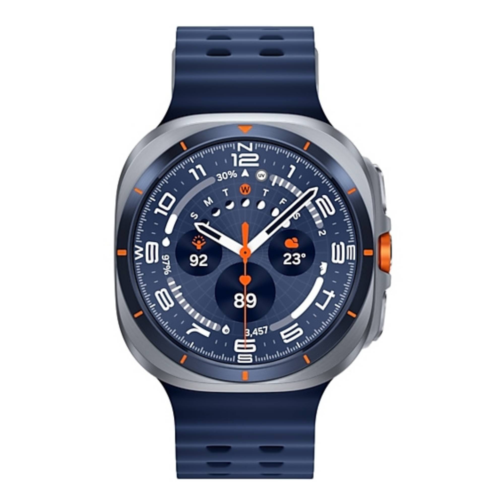 Samsung Galaxy Watch Ultra - 47 mm - Titanium Blue - intelligente Uhr mit Marineband - Gummi - Blau-2