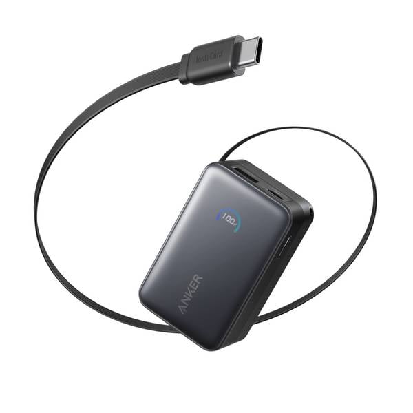 Anker Nano - Powerbank - Integables USB-C-Kabel - 10000 mAh - 45 Watt - FC 2.0 -