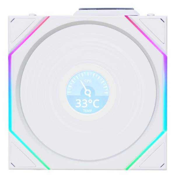 Lian Li UNI Fan TL LCD Wireless Fan ARGB PWM - 140 mm White - Case Fan