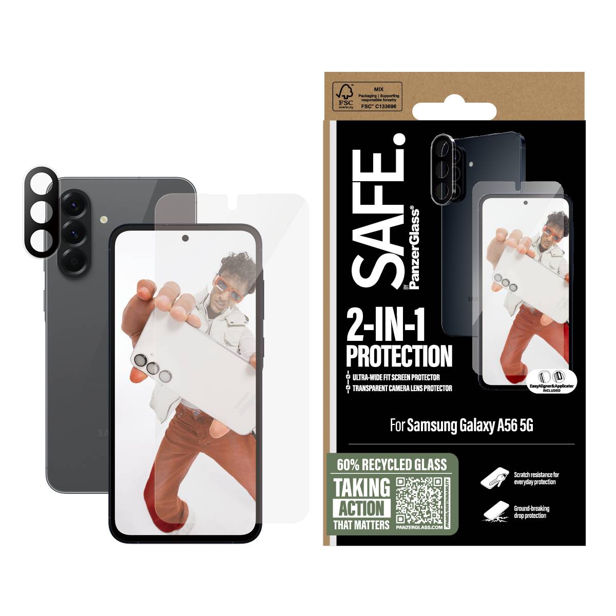 PanzerGlass SAFE. by 2-in-1 Bundle Samsung Galaxy A56 5G-1