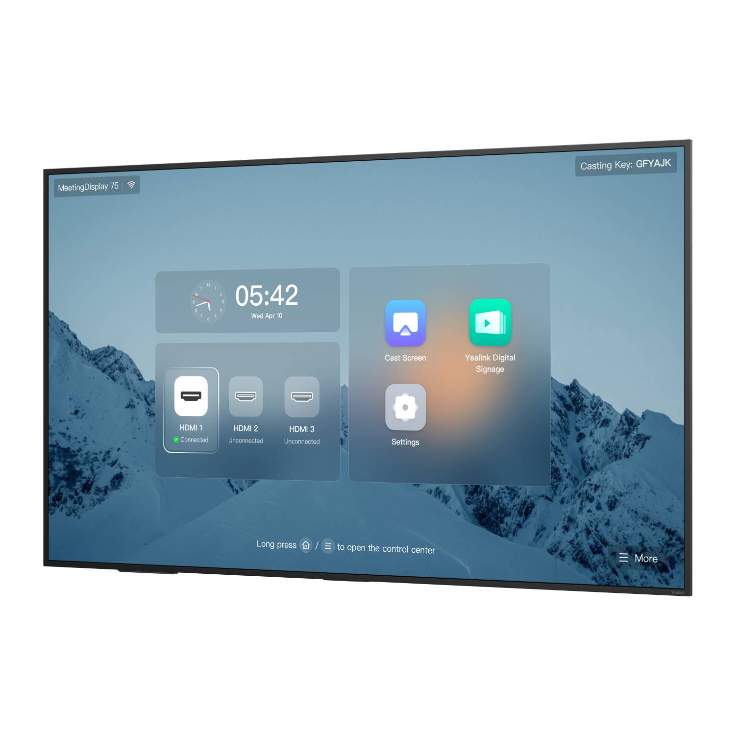 Yealink MeetingDisplay 75 - 190 cm (75") Diagonalklasse LCD-Display mit LED-Hintergrundbeleuchtung --0