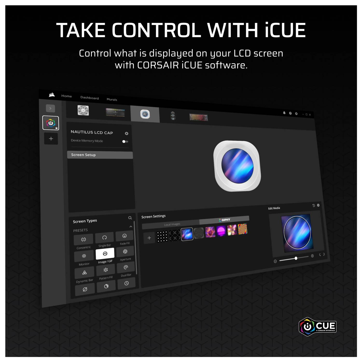 Corsair NAUTILUS RS - LCD-Bildschirmmodul für-0