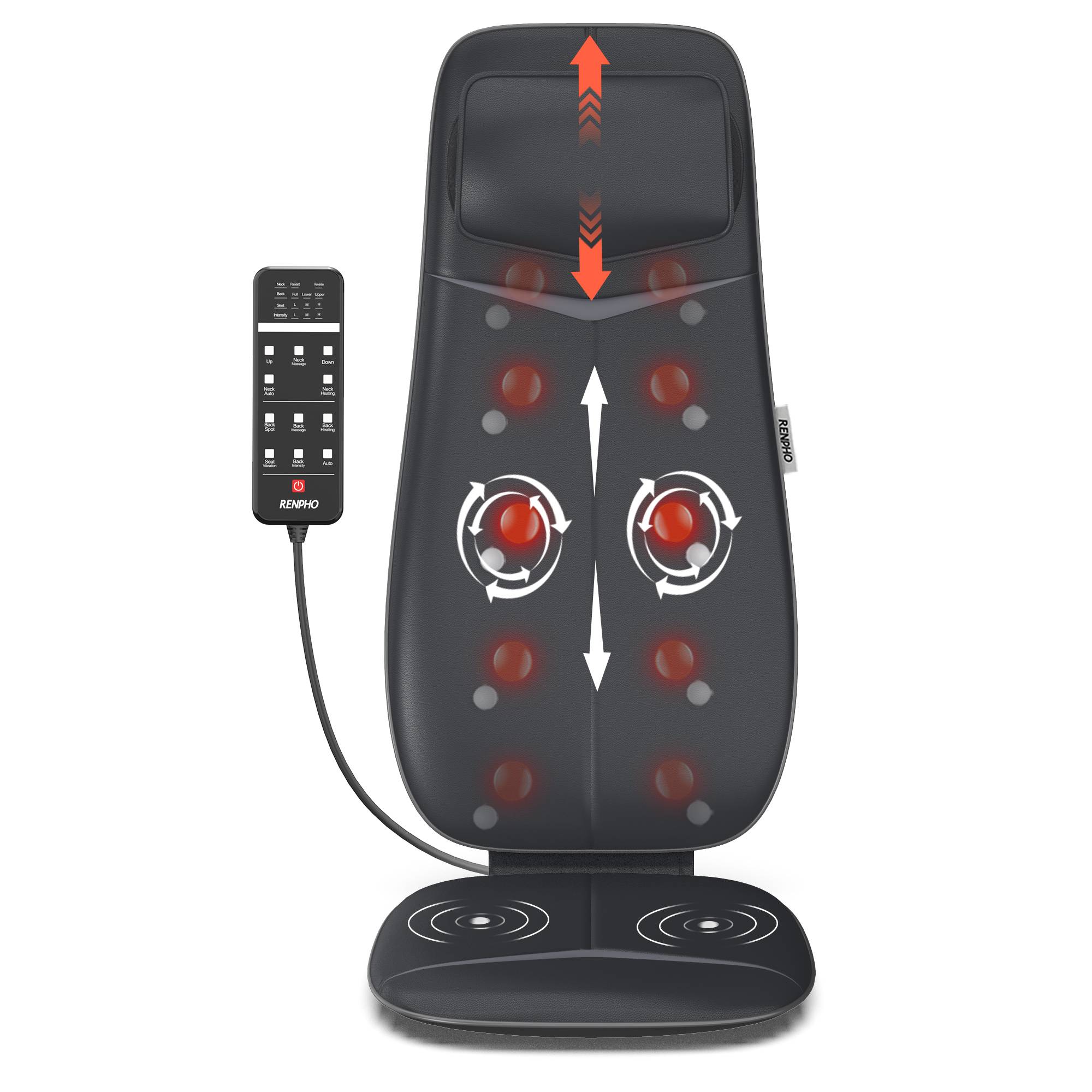 Renpho , Hals/Nacken, Schultern, Rücken, Schwarz, Tasten, AC, 48 W, 12 V-1