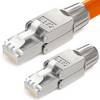 hb-digital 2x Netzwerkstecker CAT7 schmal RJ45 LSA STP Zinklegierung