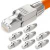 hb-digital 8x Netzwerkstecker CAT7 schmal RJ45 LSA STP Zinklegierung