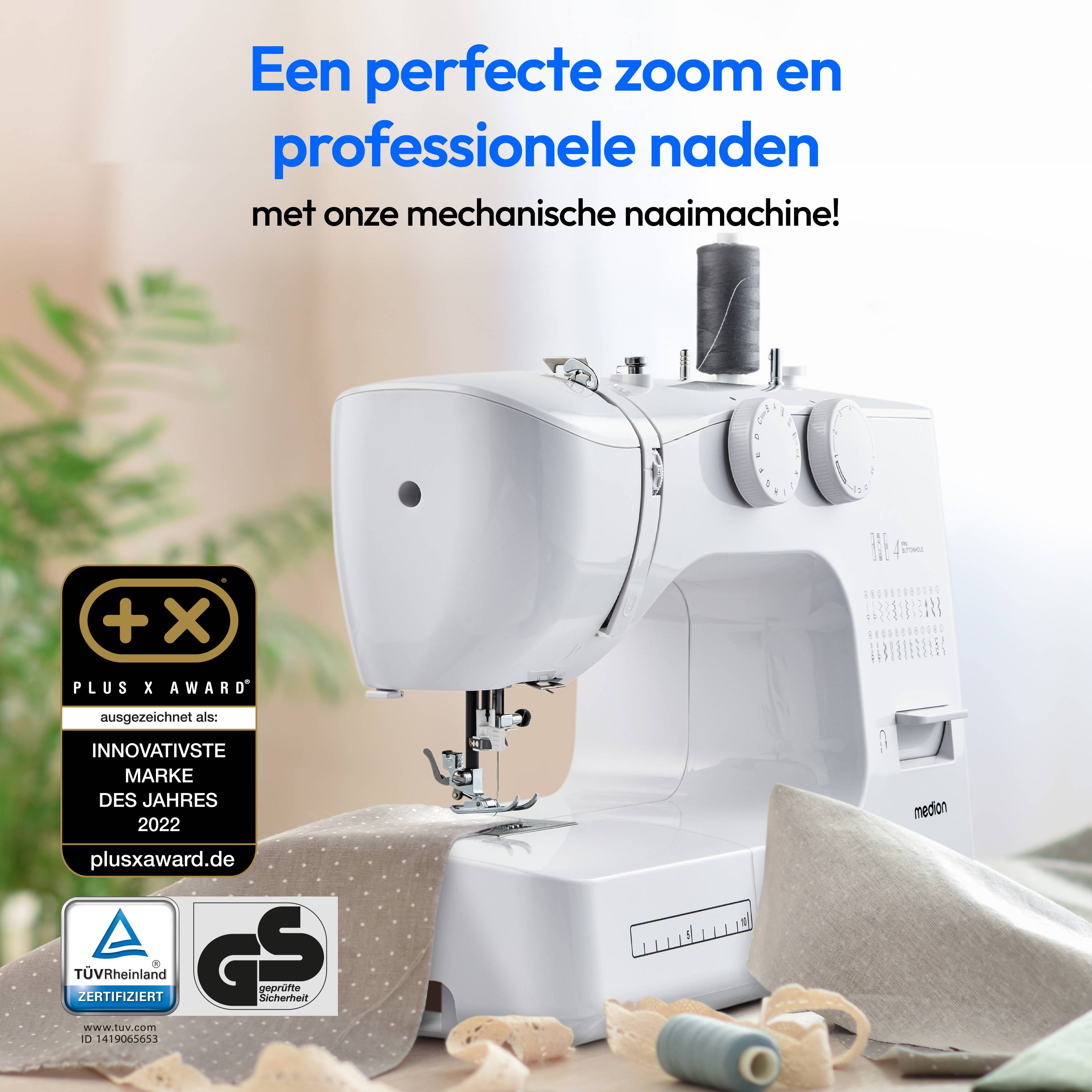 MEDION - LIFE MD10689 Freiarm-Naehmaschine SM60 weiß-1