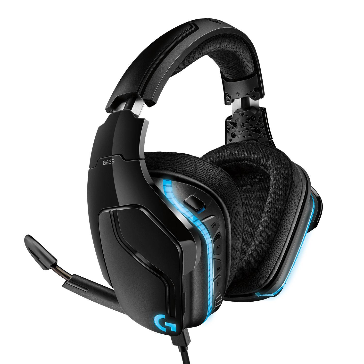 Logitech Gaming G635 Over Ear Headset kabelgebunden 7.1 Surround Schwarz, RGB Lautstärkeregelung, Mikrofon-Stummschaltun-9