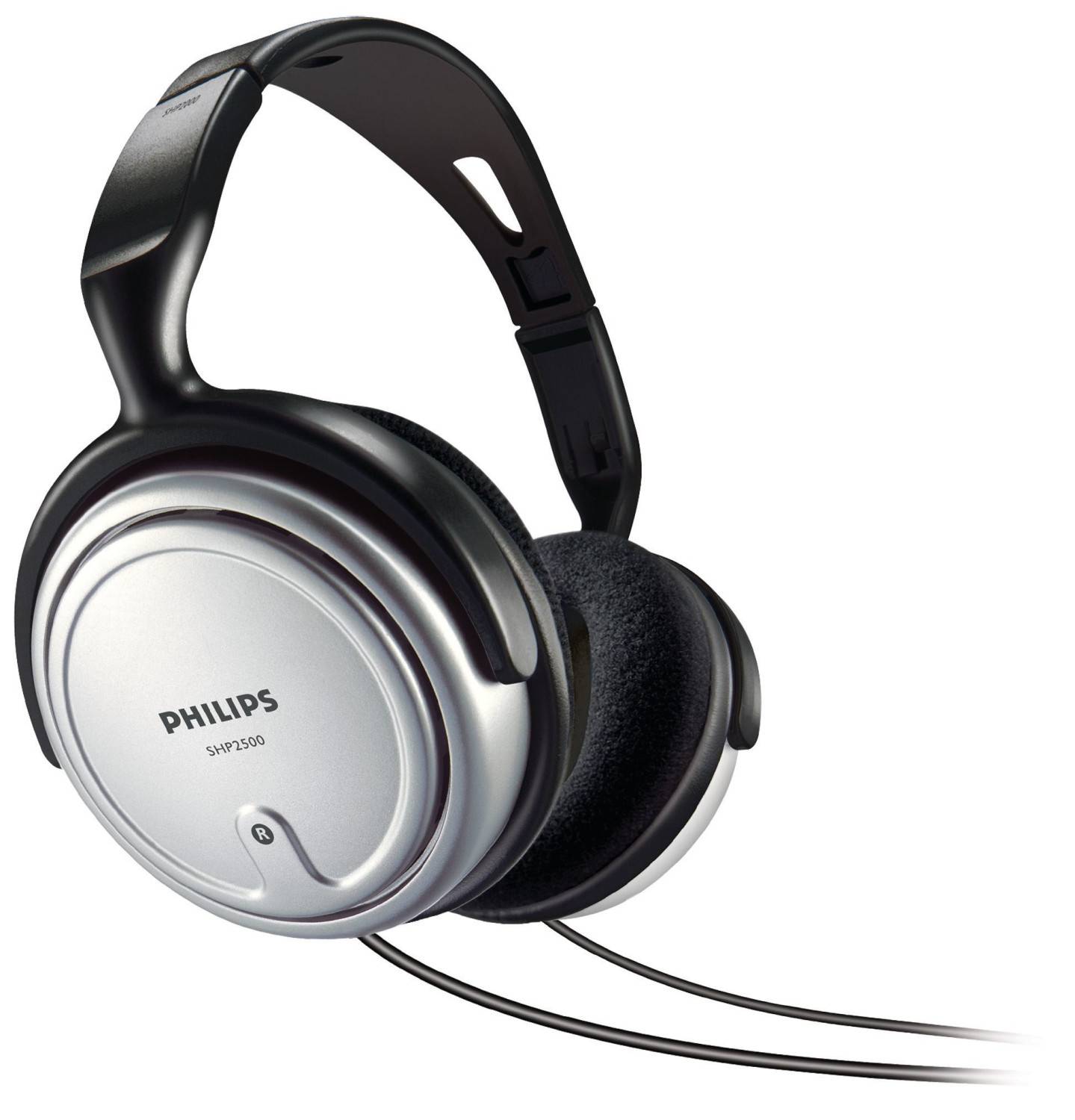 Philips SHP2500 Over Ear Kopfhörer kabelgebunden Schwarz, Silber Lautstärkeregelung TV-2