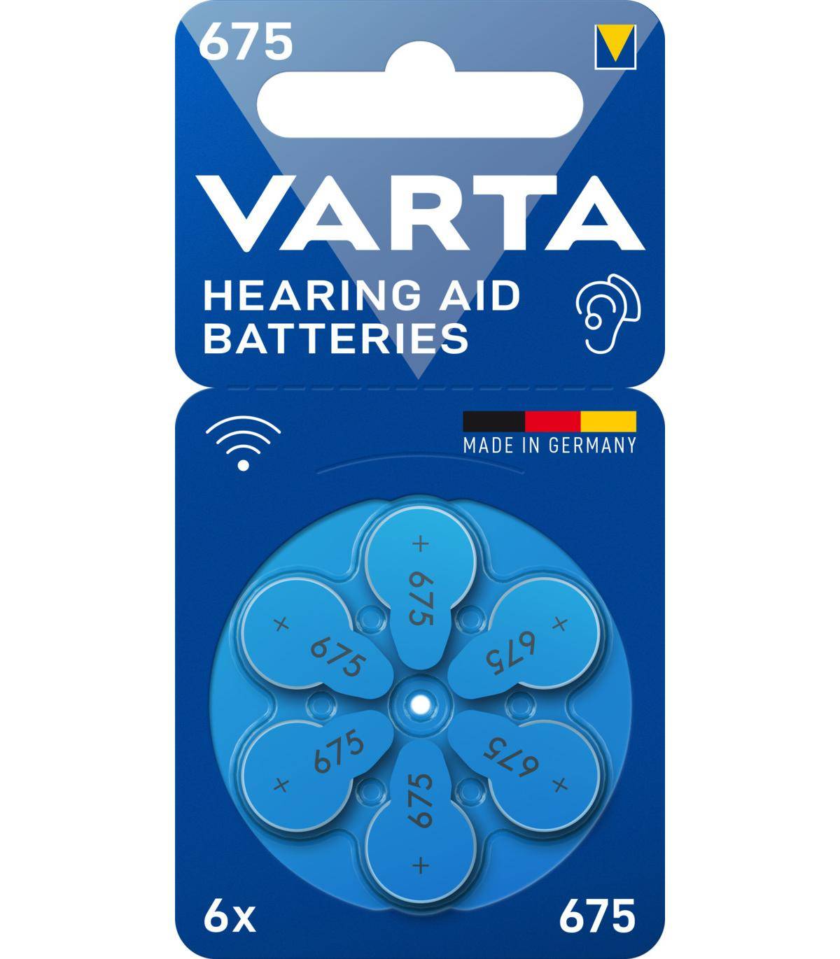 Varta PR44 (675) Batterie, 6 Stk. Blister Zink Air-Knopfzelle, 1,45 V Hörgerätebatterie-5