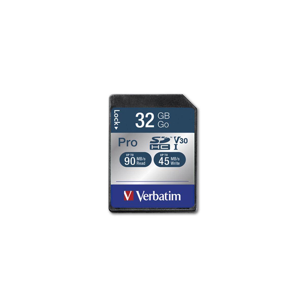 Verbatim PRO SDHC-Karte 32 GB Class 10 UHS-I, Class 10-2
