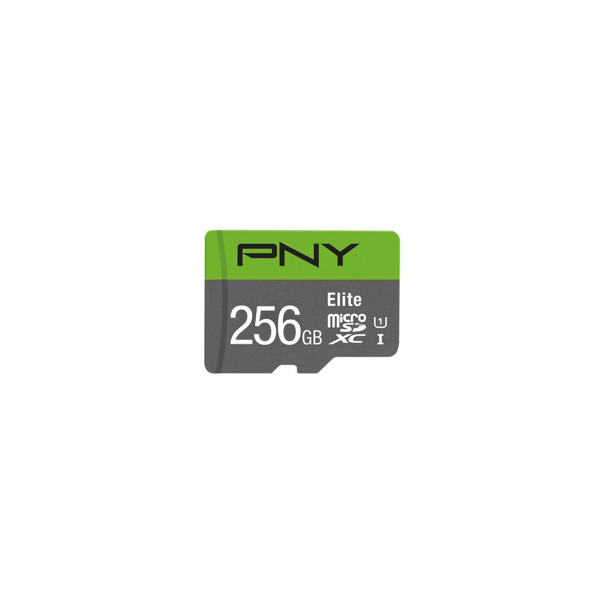 PNY Elite - Flash-Speicherkarte - 256 GB - A1 / Video Class V10 / UHS Class 1 / Class10-8