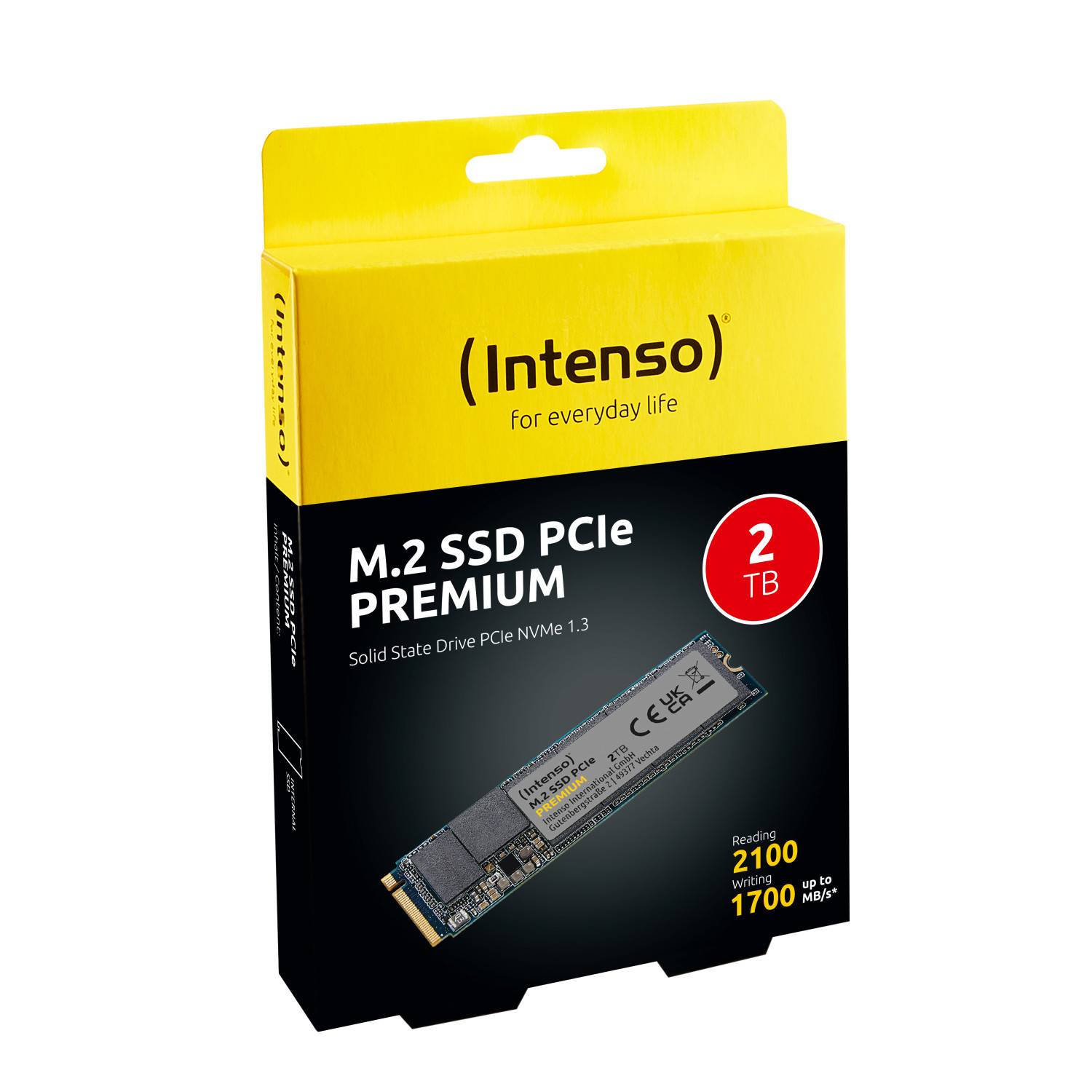 Intenso M.2 SSD PCIe Premium 2 TB Gen.3x4 NVME 1.3 retail Solid State Disk NVMe GB-3