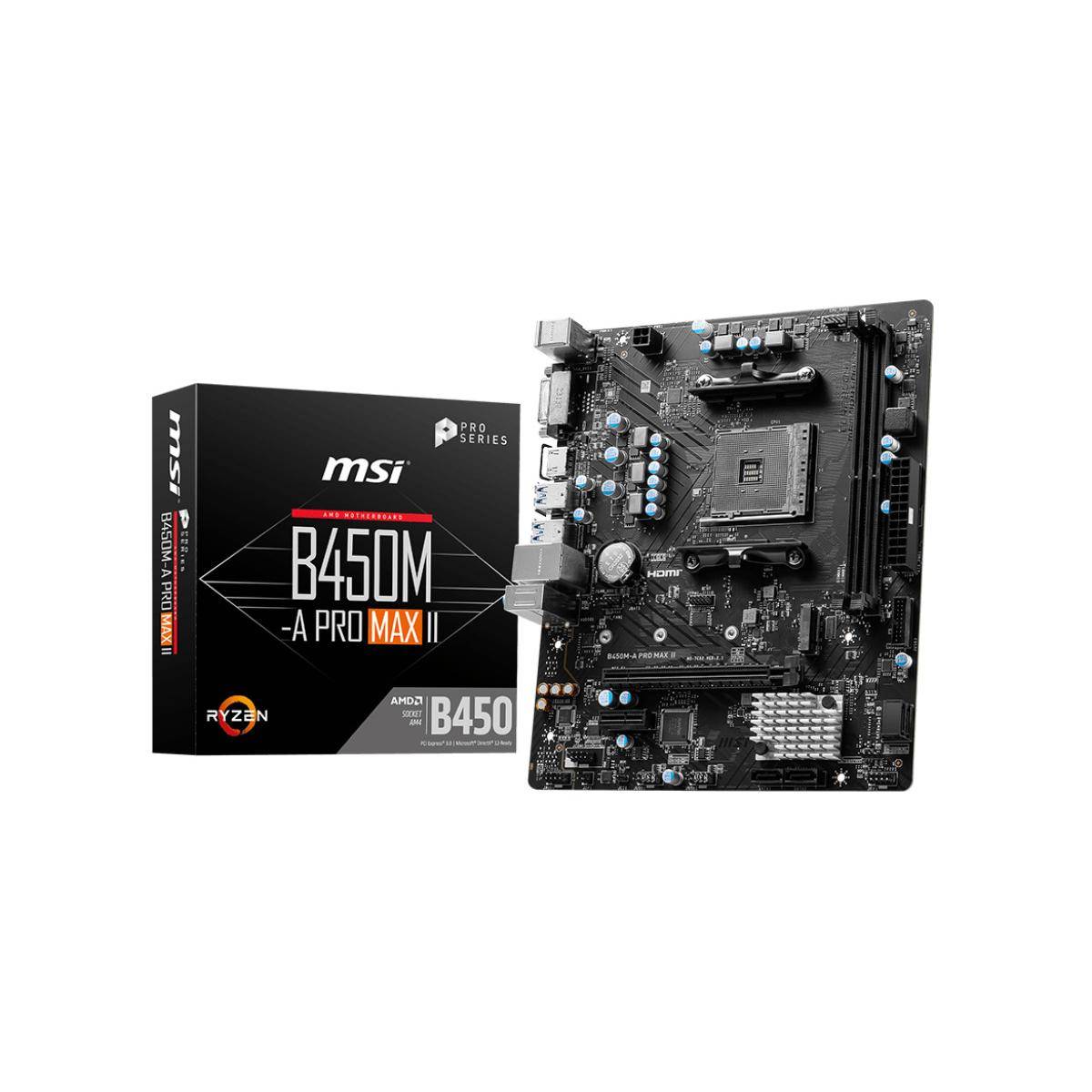 MSI B450M-A PRO MAX II - Motherboard - micro ATX - Socket AM4 - AMD B450 Chipsatz - USB 3.2 Gen 1 - 2.5 Gigabit LAN-6