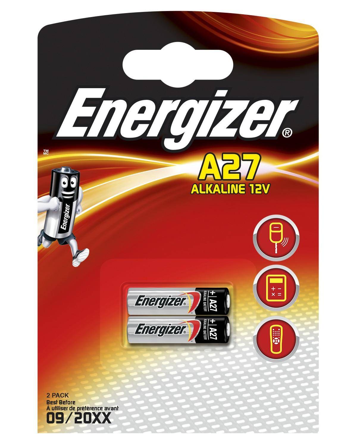 Energizer Batterie Alkaline, MN27, V27A, A27, 12V Electronics, Retail Blister (2-Pack)-5
