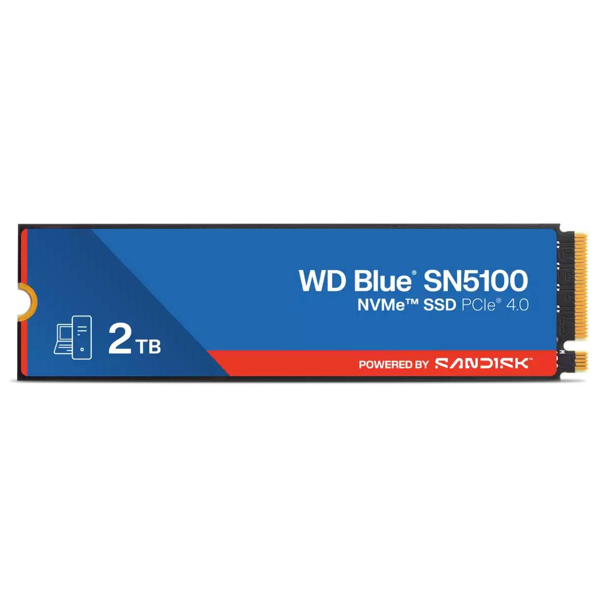 WD Blue SN5100 - SSD - 2 TB - intern - M.2 2280 - PCIe 4.0 (NVMe)-3
