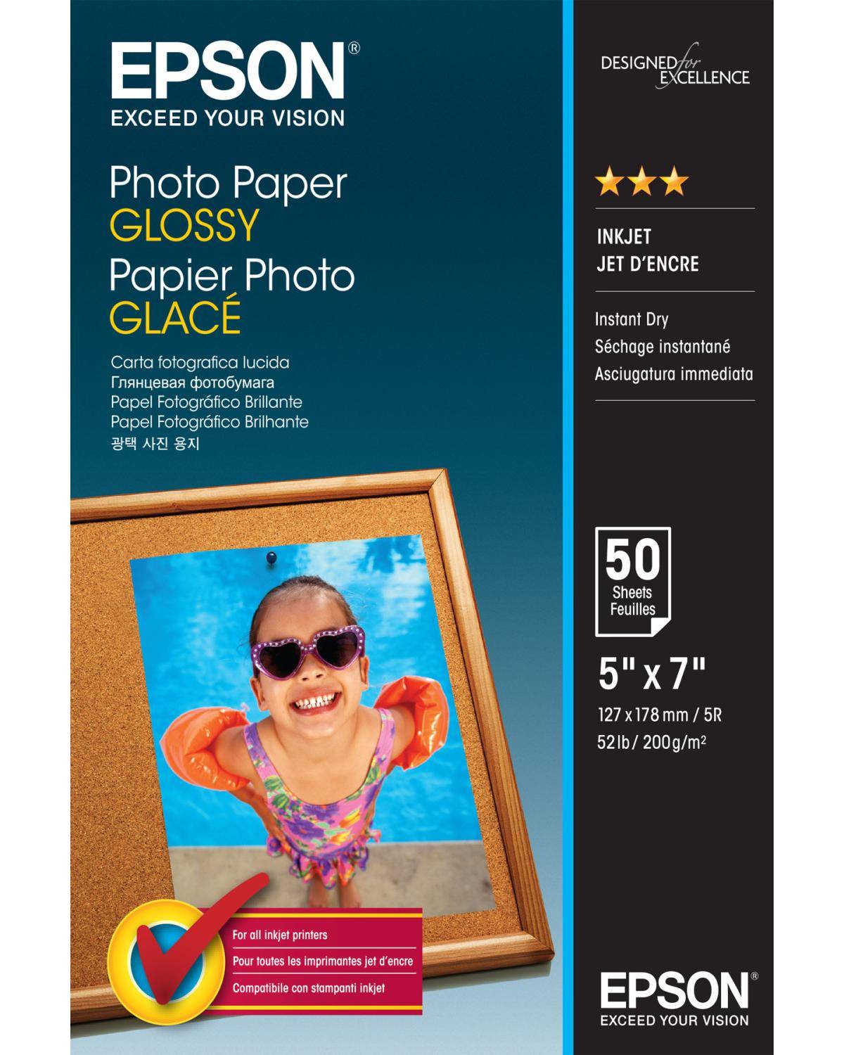 Epson - Glänzend - 127 x 178 mm - 200 g/m² - 50 Blatt Fotopapier-3