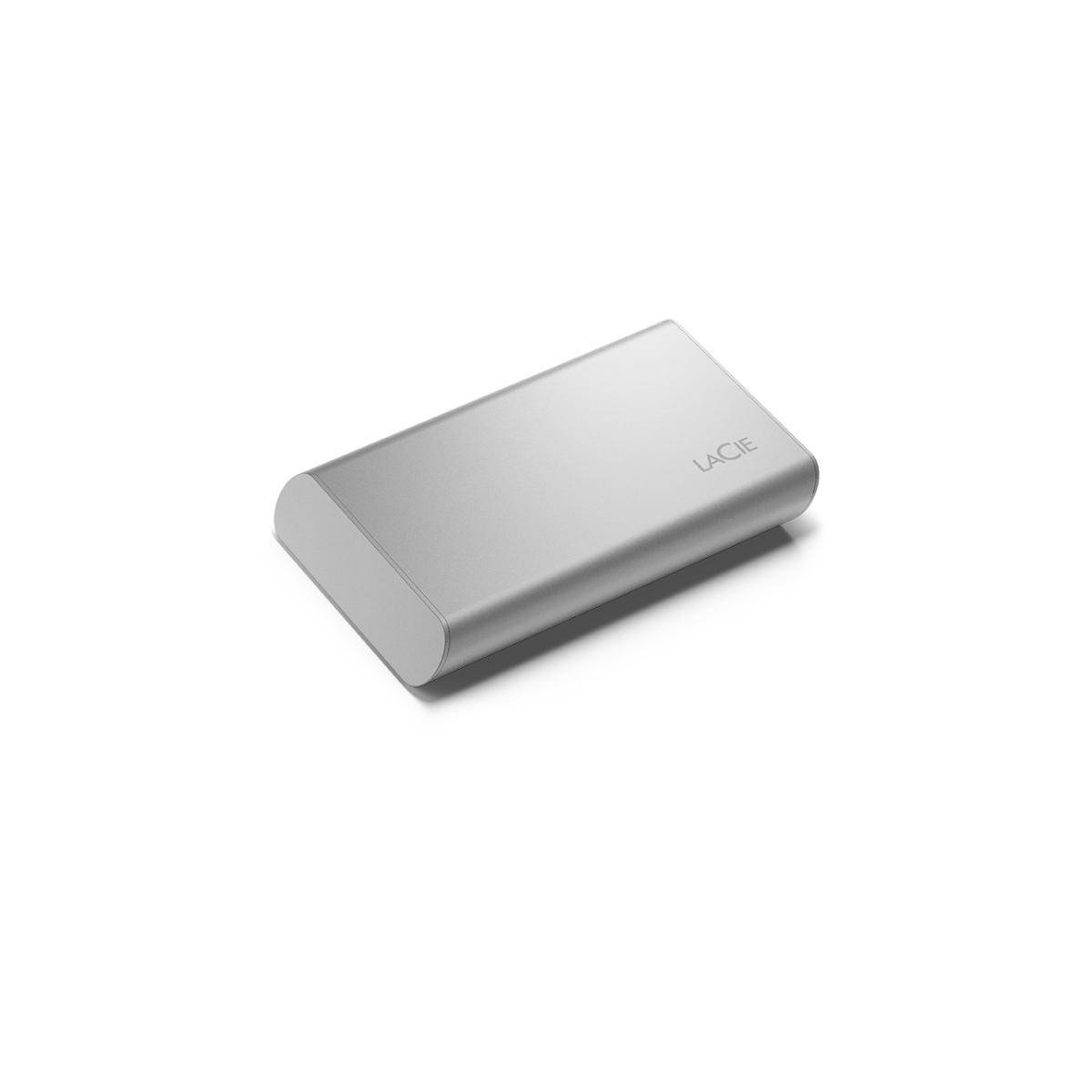 LaCie Portable SSD 500 GB Externe SSD-Festplatte 6.35 cm (2.5 Zoll) USB-C® Moon Silver STKS500400-2