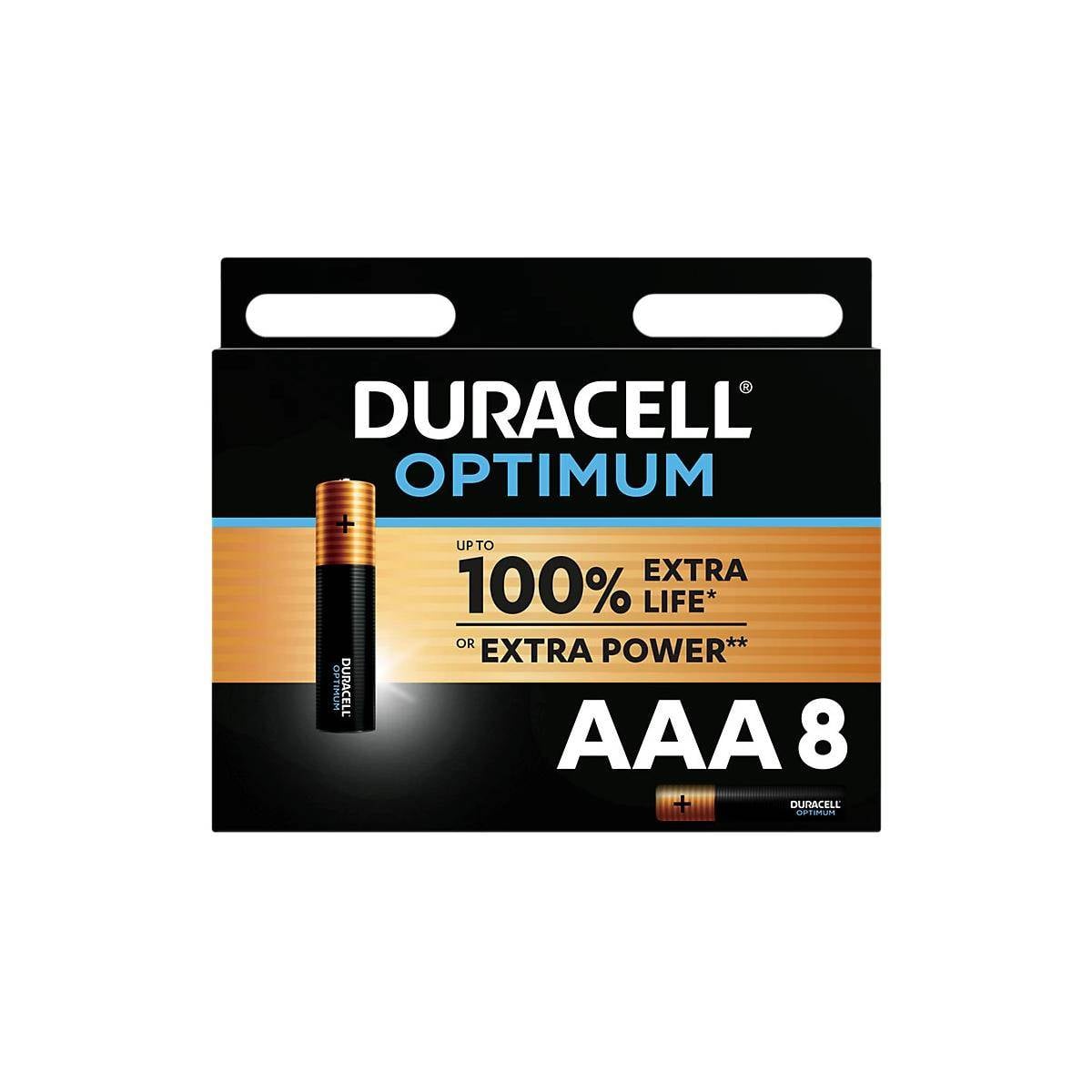 Duracell Optimum AAA Mignon Alkaline-Batterien, 1.5V LR03 MX2400, 8er-Pack-5