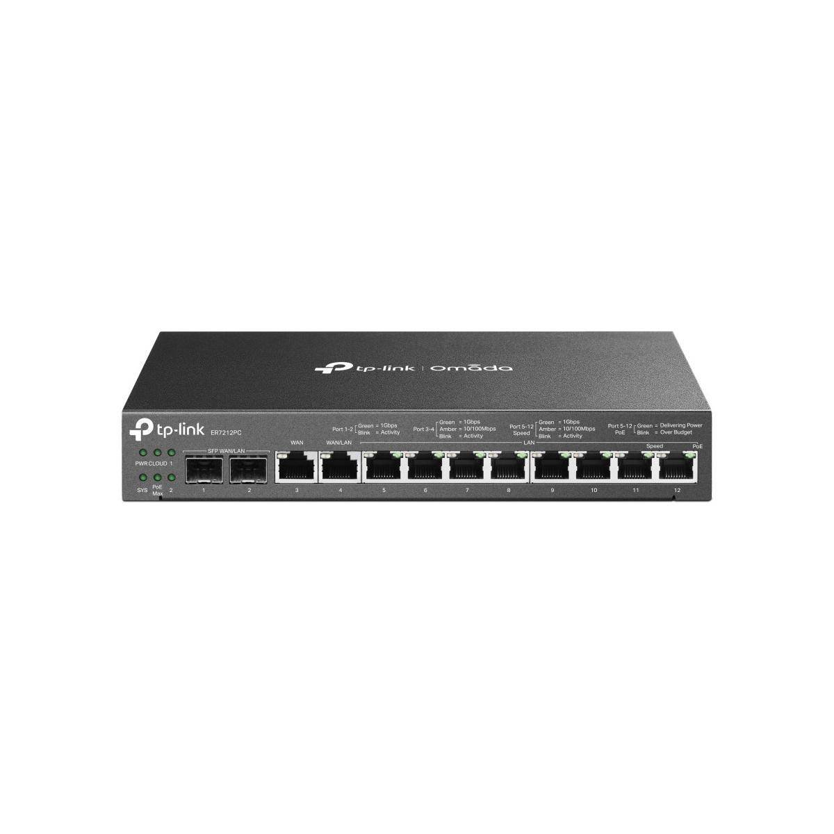 TP-LINK Omada ER7212PC V1 - - Router - 8-Port-Switch - 1GbE - WAN-Ports: 4 - wan-2