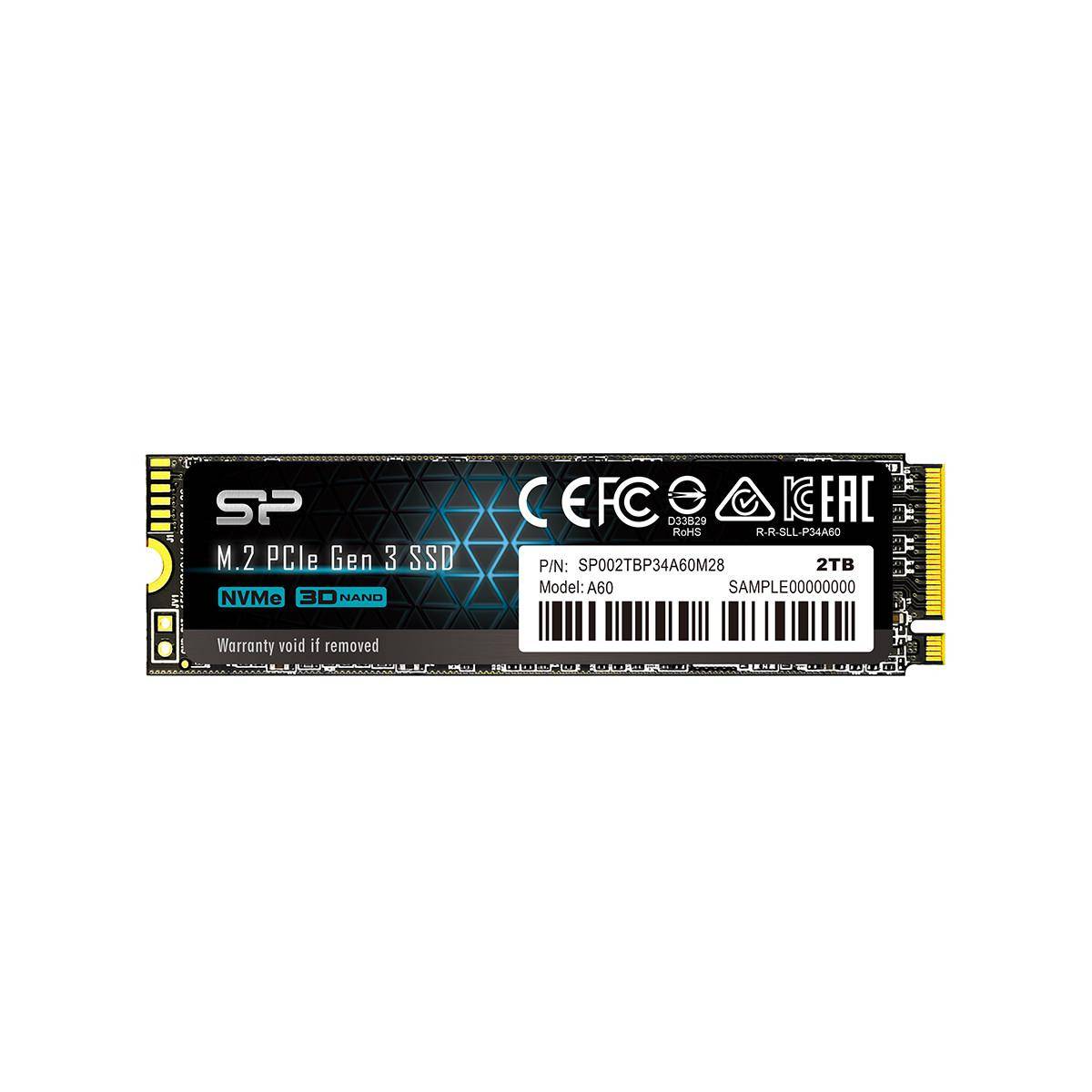 Silicon Power SSD 2 TB PCIe Gen 3x4 NVMe Ace A60 Solid State Disk GB-2