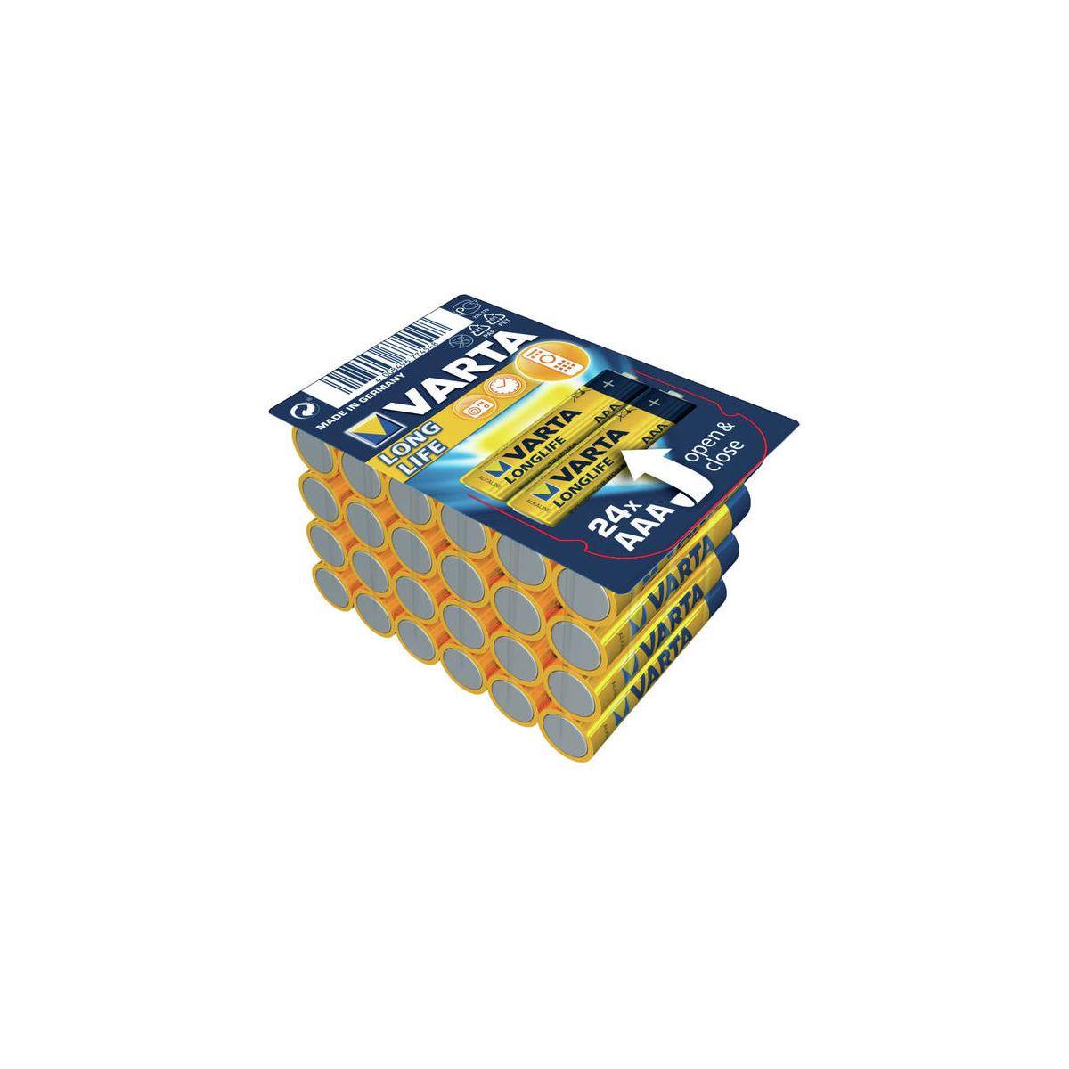 Varta Longlife 4103 Micro AAA Batterie 24er Box-2