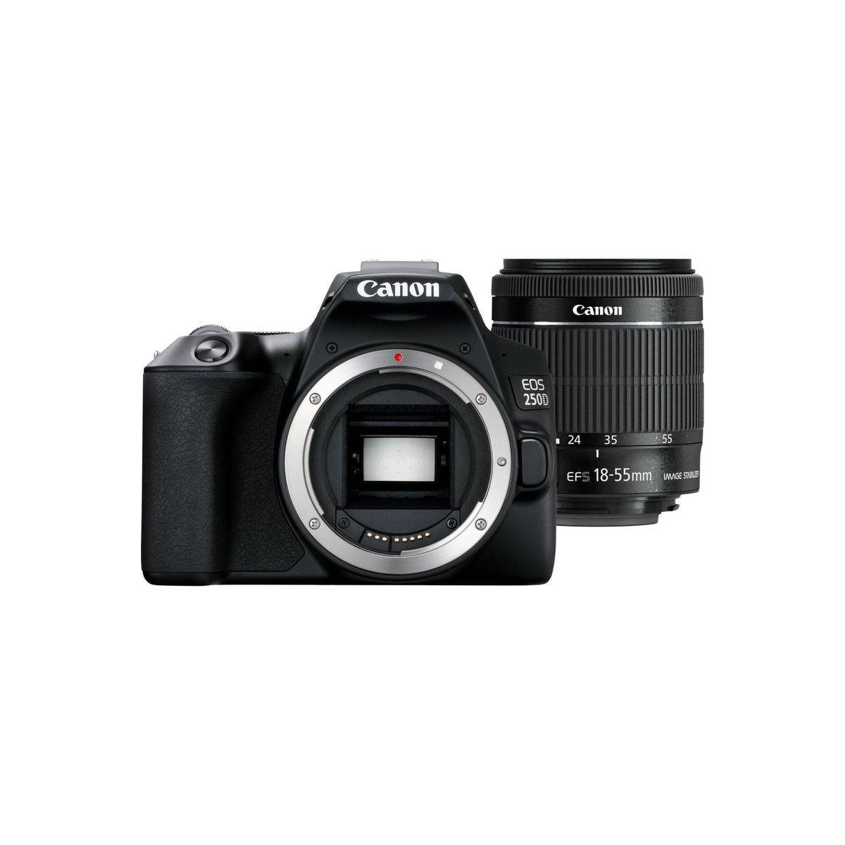 Canon Digitalkamera EOS 250D mit Objektiv EF-S 18-55mm 3.5-5.6-5