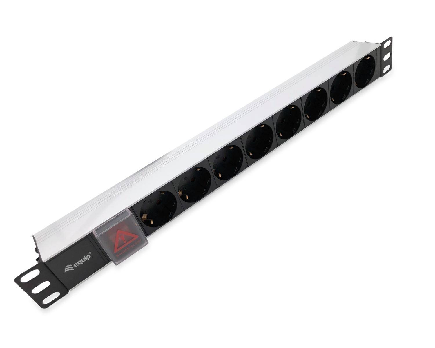 Equip 19 Steckdosenleiste 8xSchuko+Switch->St.90° si. Alu. Multimedia-Technik Steckdosenleisten-5
