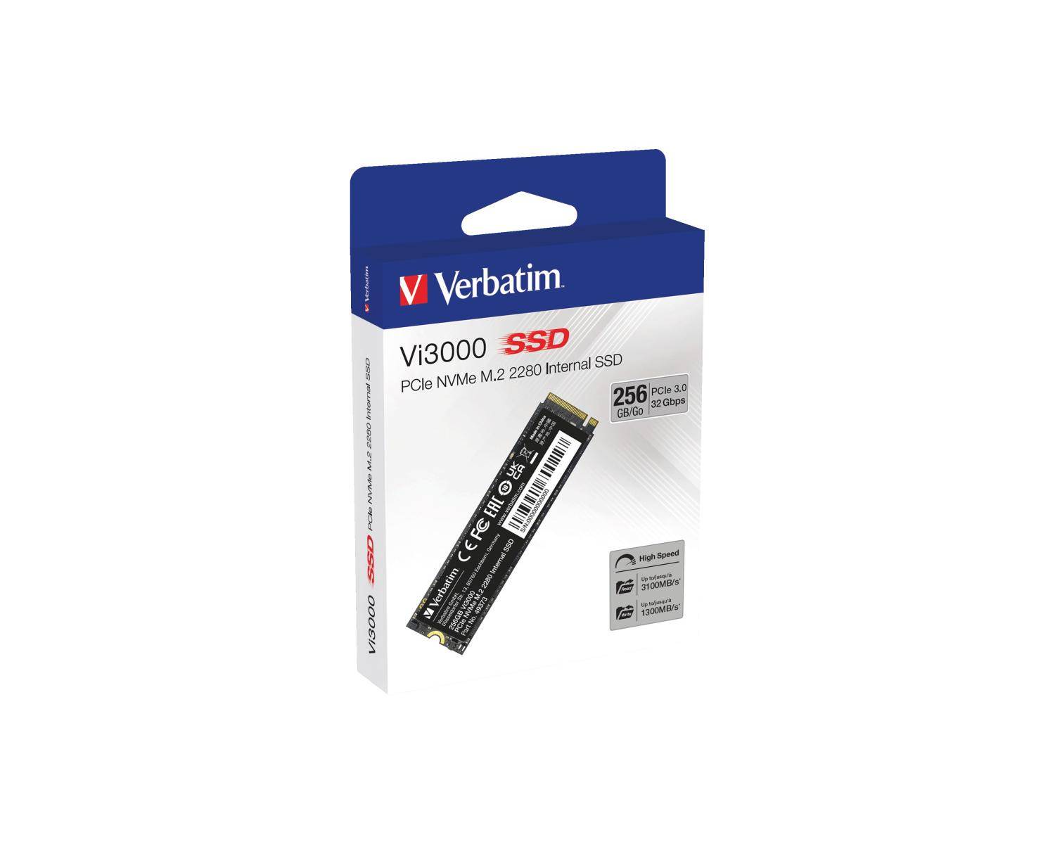 Verbatim Vi3000 - SSD - High Endurance - 256 GB - intern - M.2 2280 - PCIe 3.0 x4 (NVMe)-3