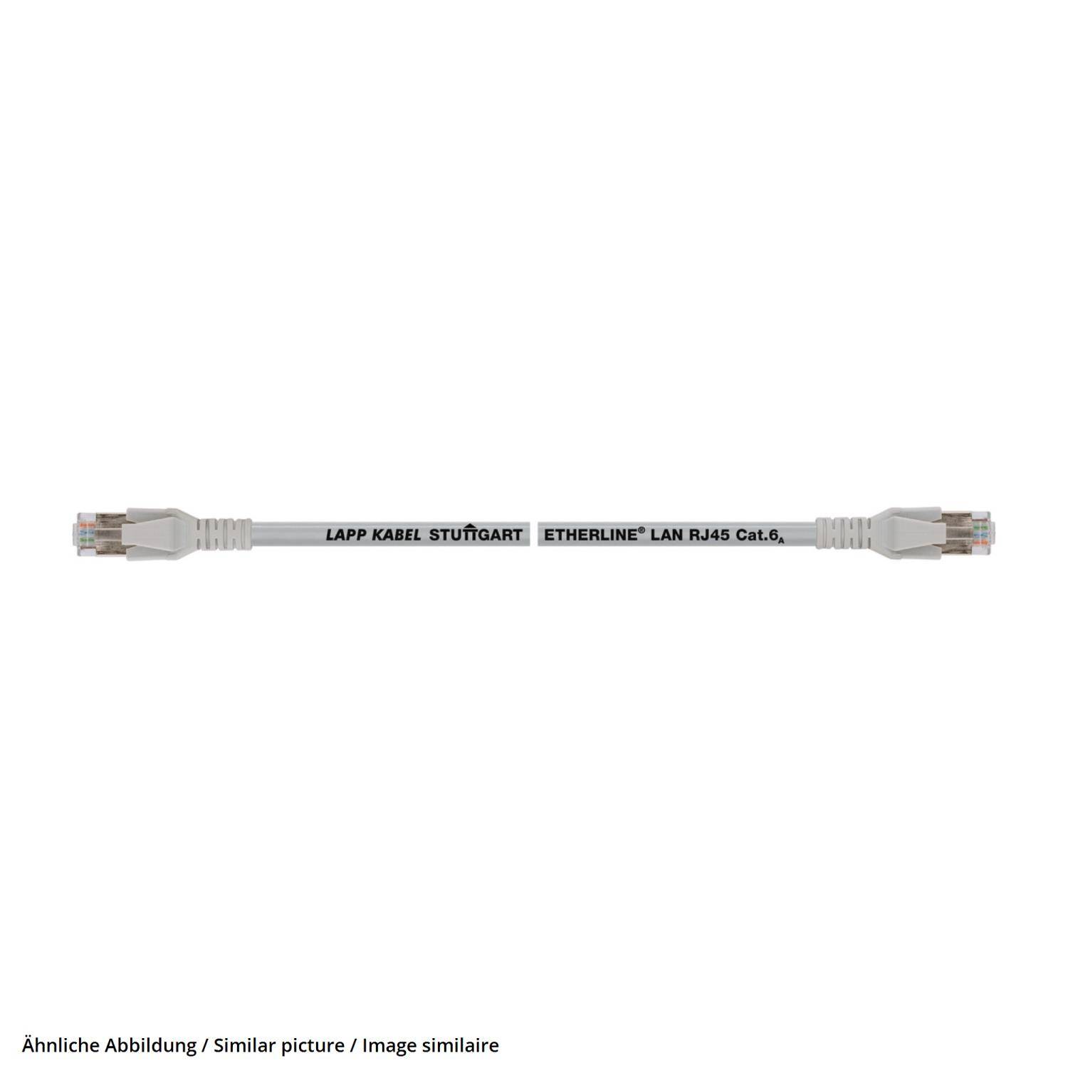 LAPP 24441213 RJ45 Patchkabel CAT 6a S/FTP 5.00 m Rot mit Rastnasenschutz, Gesamtschirm, Paarschirm, Folienschirm, Flamm-2