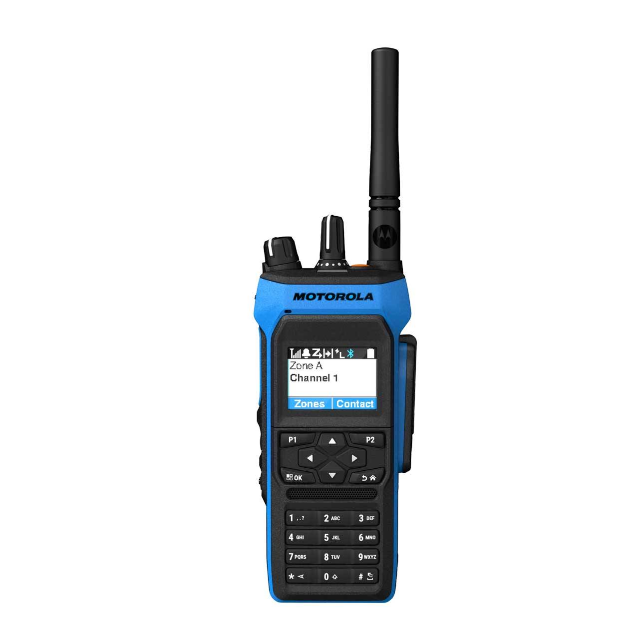 Motorola R7Ex Handfunkgerät UHF FKP - Batterie Antenne MDH57QCN9RA3AN-1